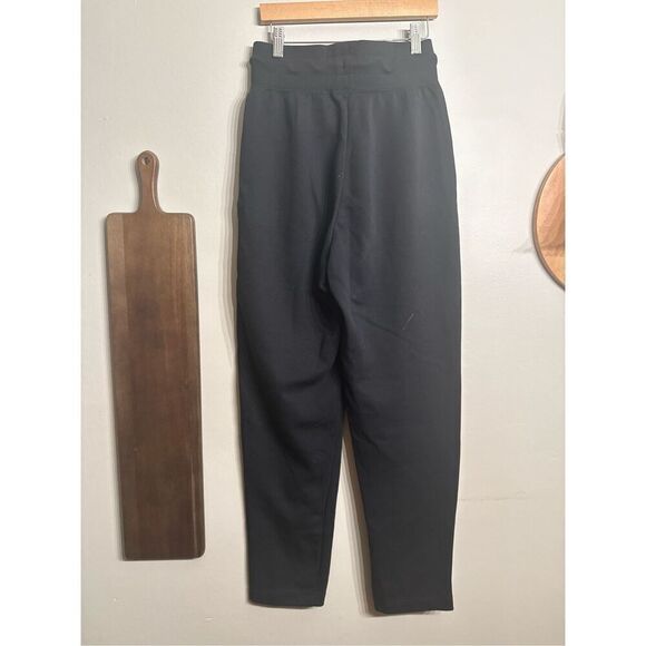 Nike Black Cotton Blend Zip Bottoms Running Athletic Track Pants Size XS Tall - Picture 3 of 6